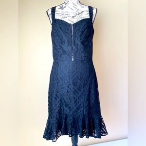 NWT WAYF Black Lace Mini Cocktail Dress Size 10/L Org $149